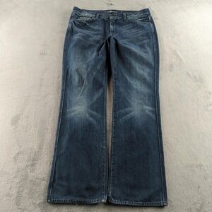 7 For All Mankind Jeans Mens 36x33 Blue Faded Bootcut Whiskers Denim USA